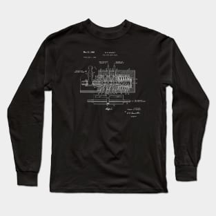 Fail Safe Servo Valve Vintage Patent Hand Drawing Long Sleeve T-Shirt